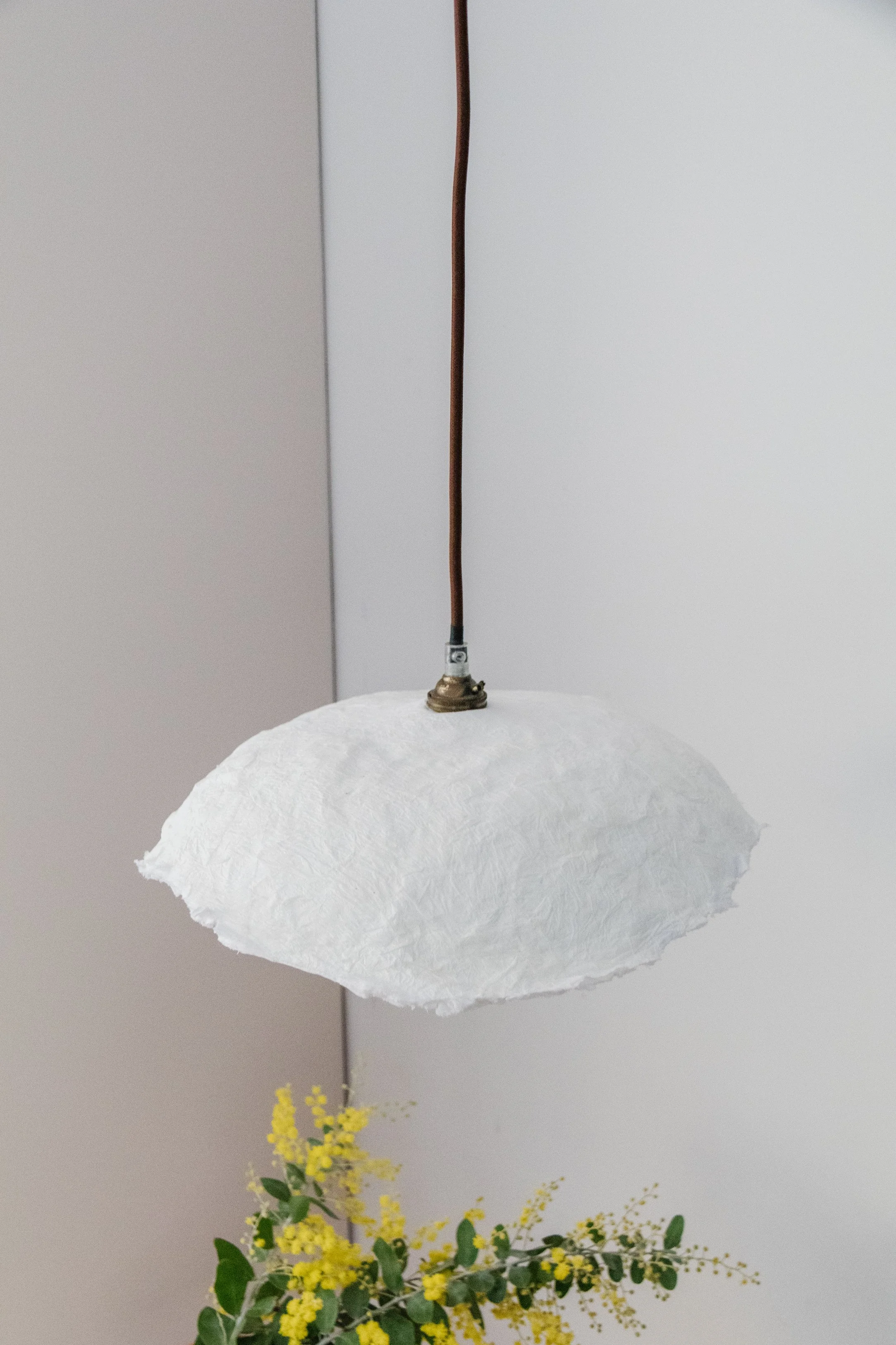 Paper mache pendant light deals